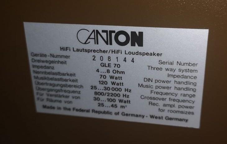 Canton GLE 70 Canton GLE 70