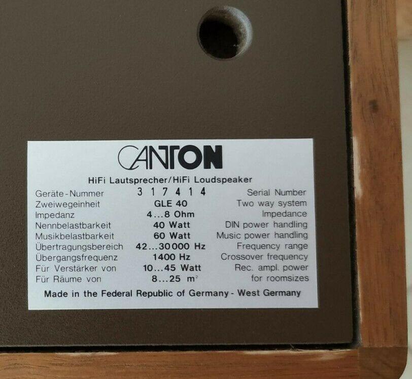 Canton GLE 40 Canton GLE 40