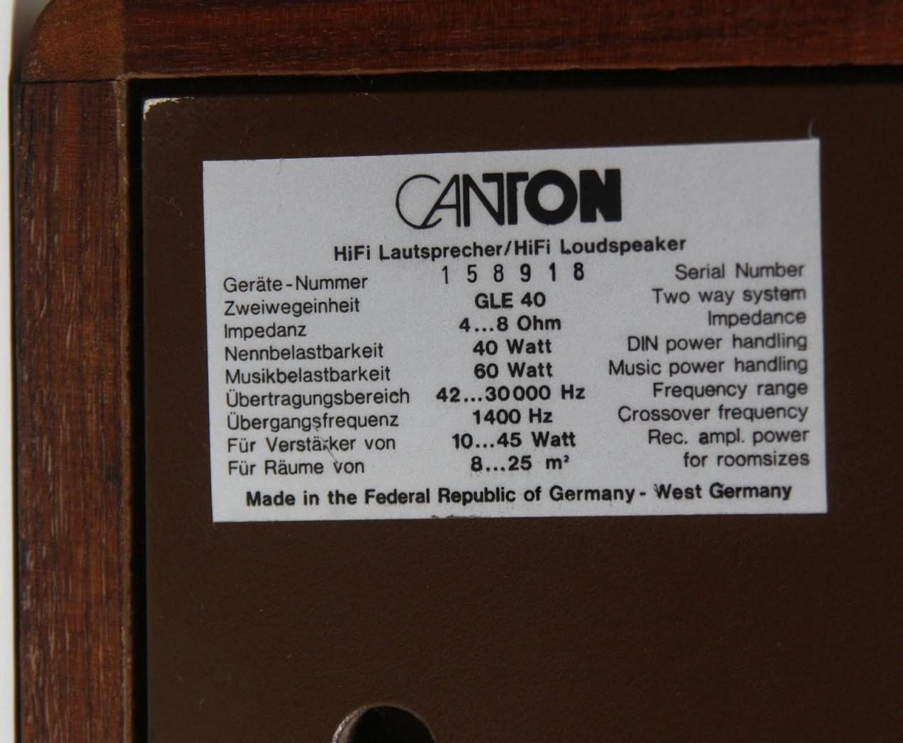 Canton GLE 40 Canton GLE 40