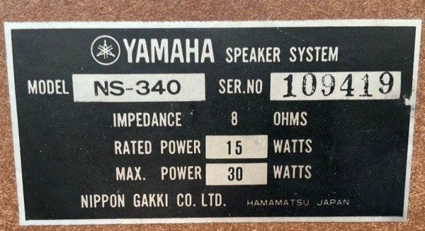 YAMAHA NS-340 YAMAHA NS-340