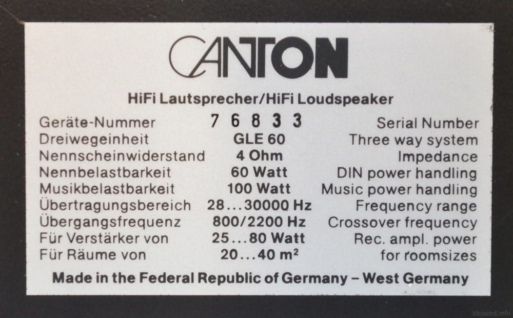 Canton GLE 60
